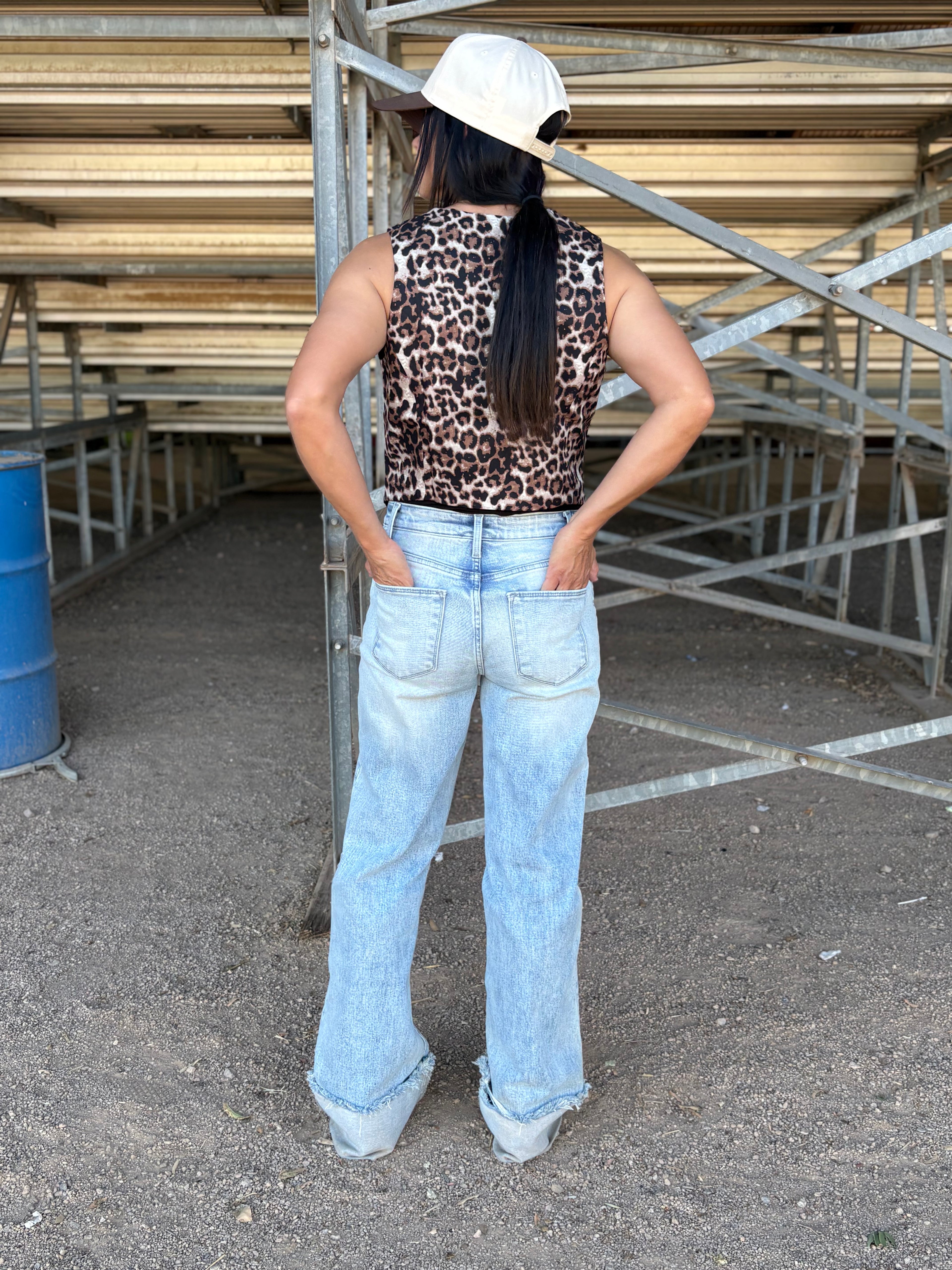 “The Renee” Denim cuff jeans