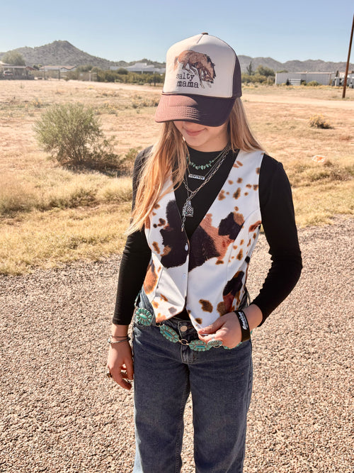 Cow Print Vest